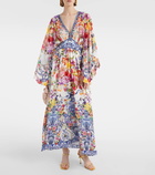 Camilla Floral silk crêpe maxi dress
