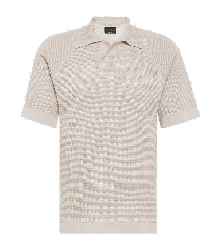 Photo: Giorgio Armani Cotton and cashmere polo shirt