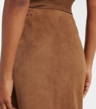 Nour Hammour Leather wrap skirt