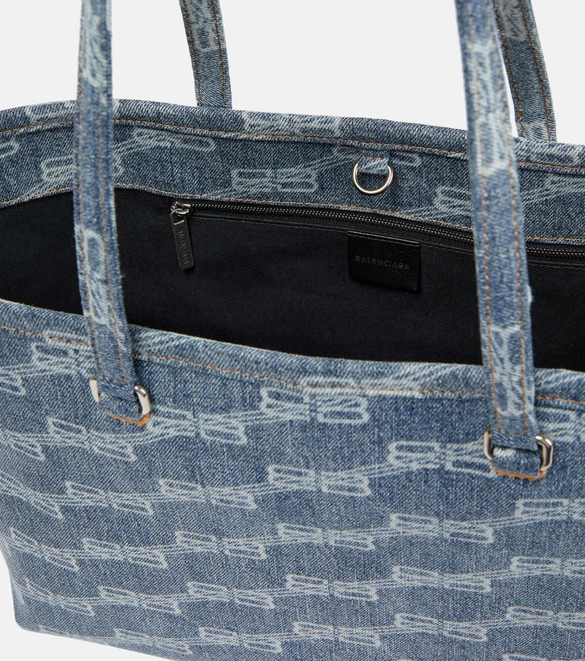 【BALENCIAGA】SIGNATURE MEDIUM 横 SHOPPER BB MONOGRAM デニム Balenciaga Signature Medium East-West Shopper Bag BB