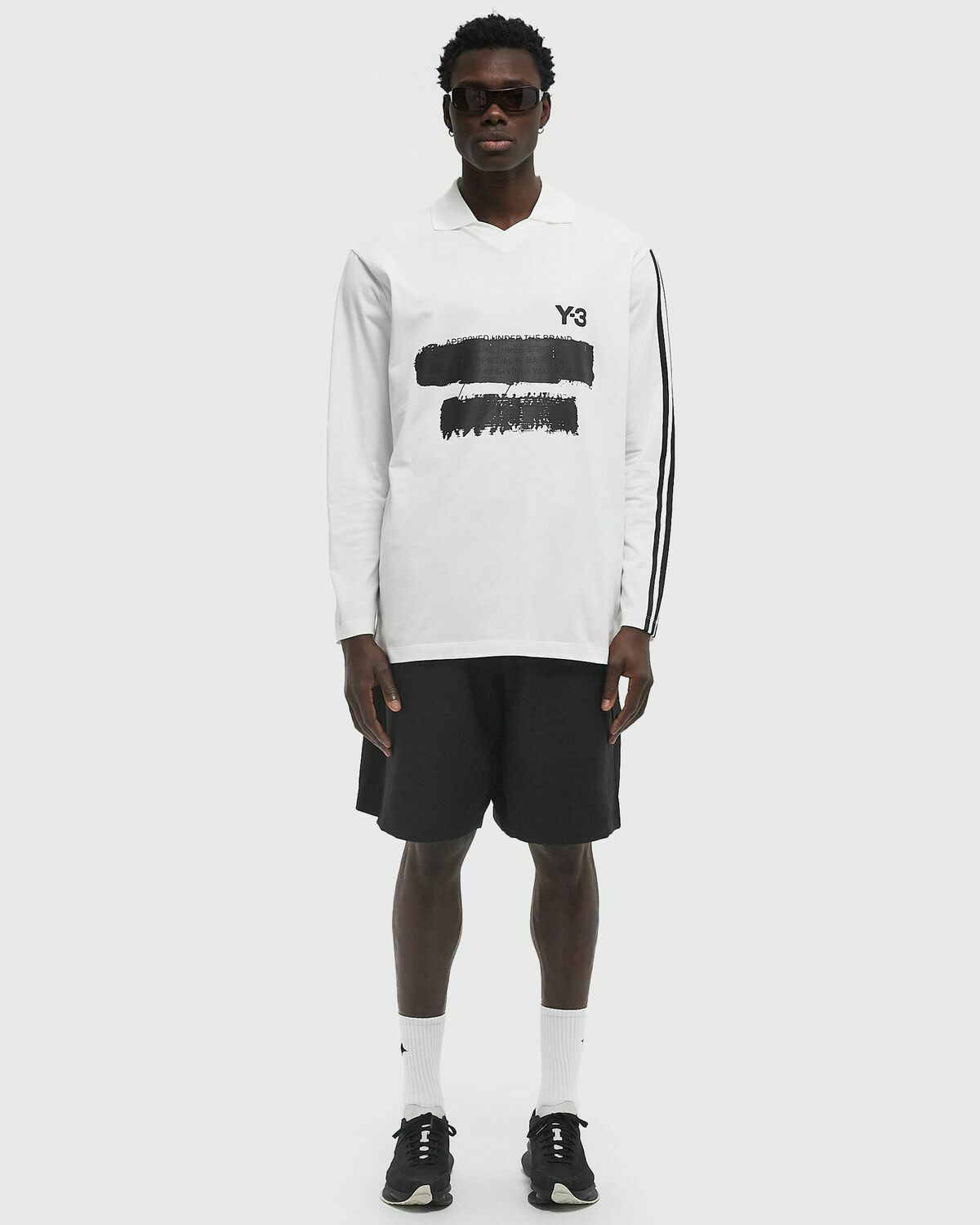Y-3 GFX LOGO LS TEE White Mens Longsleefe Y-3