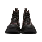 both Burgundy Second/Layer Edition Brushed Combat Boots