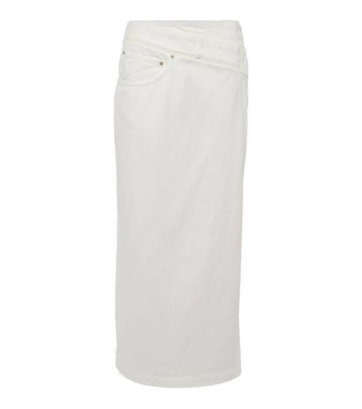 Photo: Loewe Deconstructed denim midi skirt