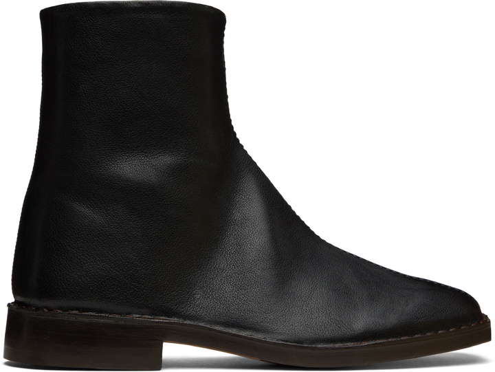 Photo: LEMAIRE Black Piped Zipped Boots