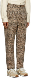 Engineered Garments Black & Beige Leopard Carlyle Trousers