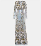 Giambattista Valli Floral sequined embroidered gown