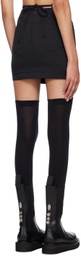 J KOO Black Strap Miniskirt