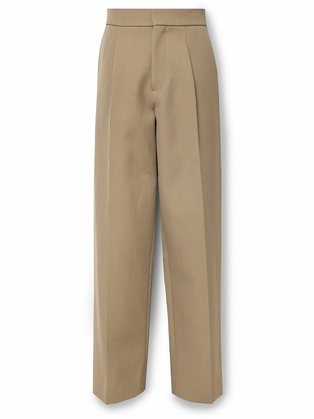 Photo: Fear of God - Straight-Leg Pleated Wool and Cotton-Blend Twill Trousers - Neutrals