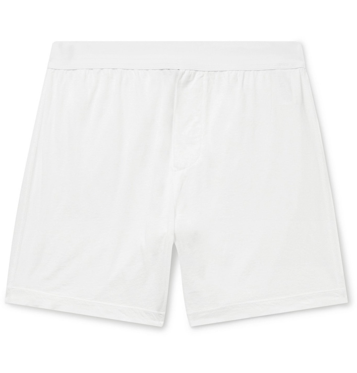 Photo: JAMES PERSE - Relaxed Elevated Lotus Jersey Boxer Briefs - White