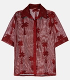 Johanna Ortiz Embroidered cotton-blend mesh shirt