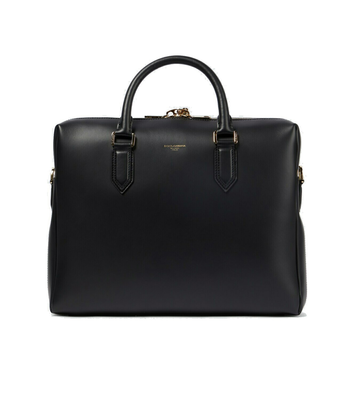 Dolce & Gabbana Plaque Leather Briefcase Dolce & Gabbana