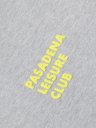 Pasadena Leisure Club - Logo-Print Cotton-Blend Jersey Hoodie - Gray
