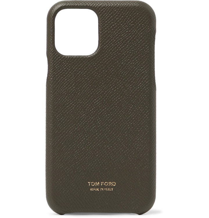 Photo: TOM FORD - Full-Grain Leather iPhone 11 Case - Green