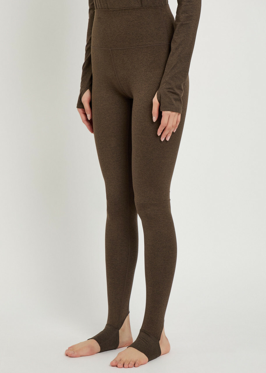 Varley Always Warm Stretch-jersey Leggings Dark Brown