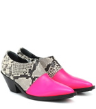 Junya Watanabe - Snake-effect leather ankle boots