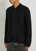 Ymc Baker Cotton-knit Cardigan Black