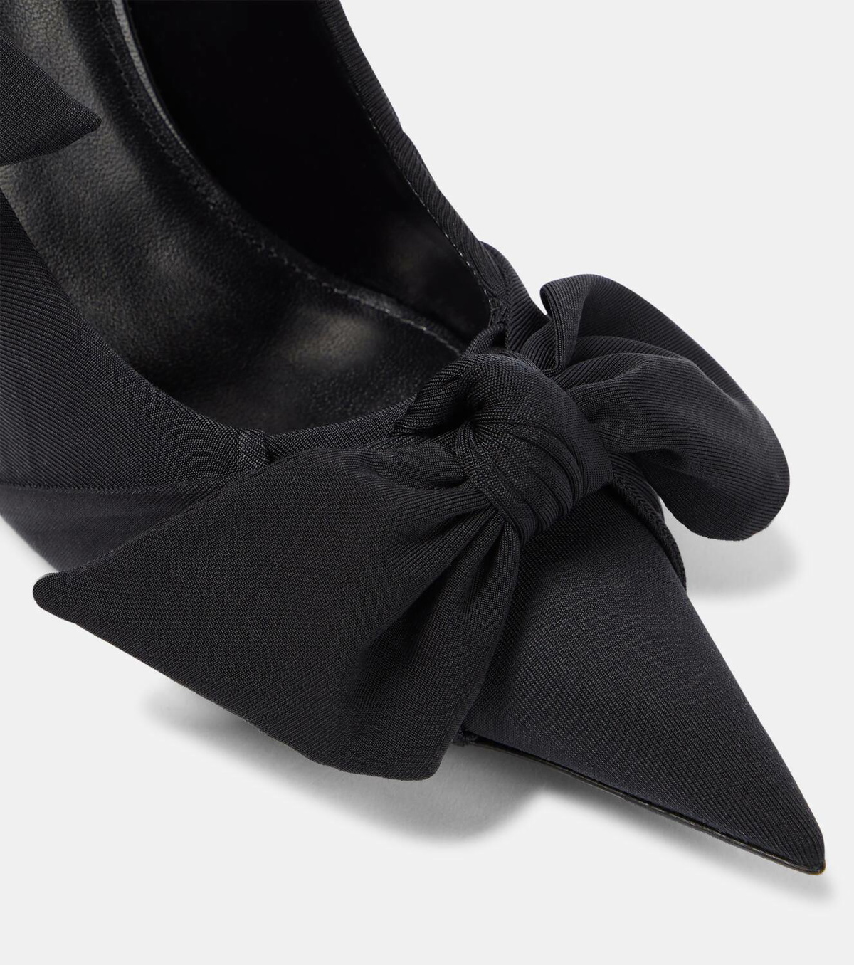 KNIFE KNOT 95MM PUMP IN BLACK STRETCH CUPRO AND NYLON JERSEY