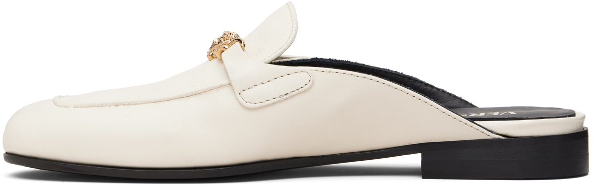 Versace Off-White Medusa Leather Loafers