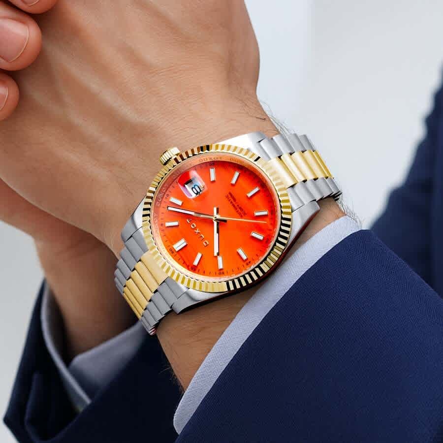Duxot Marcel Automatic Orange Dial Mens Watch DX-2059-GG