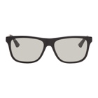 Gucci Black and Off-White Rectangular Sunglasses