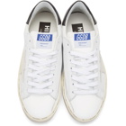 Golden Goose Grey and White Nubuck Hi Star Sneakers