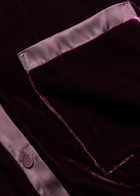 Forte_forte Satin-trim Velvet Shirt Burgundy