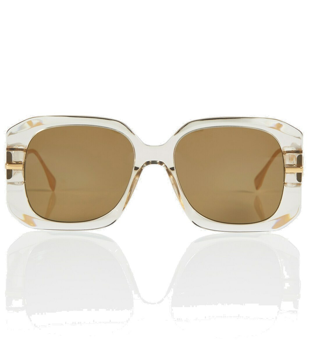 Fendi Oversized Square Sunglasses - Nude Beige - Brand New Fendi FE40124I Beige Oversized Sunglasses – Designer Daydream main image 2