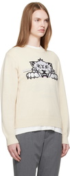 Kenzo Beige Kenzo Paris 'KENZO Happy Tiger' Sweater