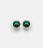 Pomellato Pom Pom Dot 18kt rose gold earrings with malachite and diamonds