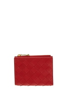 Bottega Veneta Small Intrecciato Bi Fold Zip Wallet