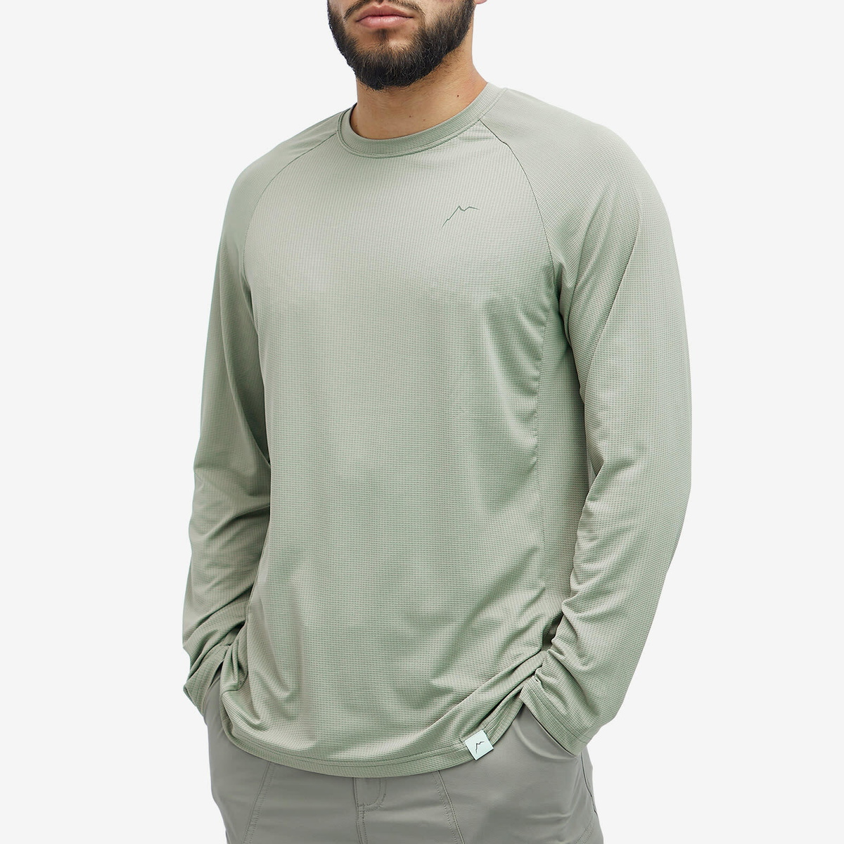CAYL Men's Logo Air Long Sleeve T-Shirt in Stone