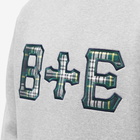 END. x Beams Plus 'Ivy League' Patch Logo Crew Sweat in Heather Grey