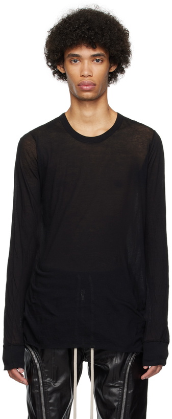 Photo: Rick Owens Black Basic Long Sleeve T-Shirt