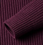 TOM FORD - Ribbed Cashmere Rollneck Sweater - Burgundy