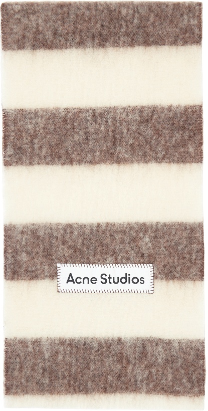 Photo: Acne Studios Brown & White Stripe Scarf