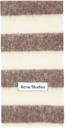 Acne Studios Brown & White Stripe Scarf