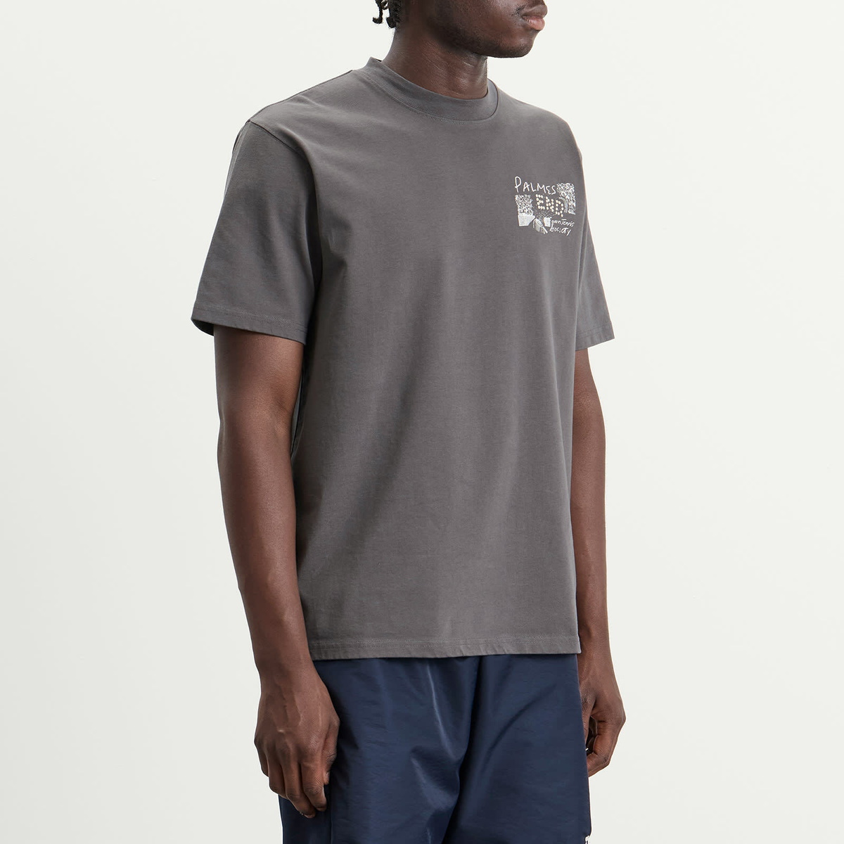 END. x Palmes Men's Scene T-Shirt in Charcoal