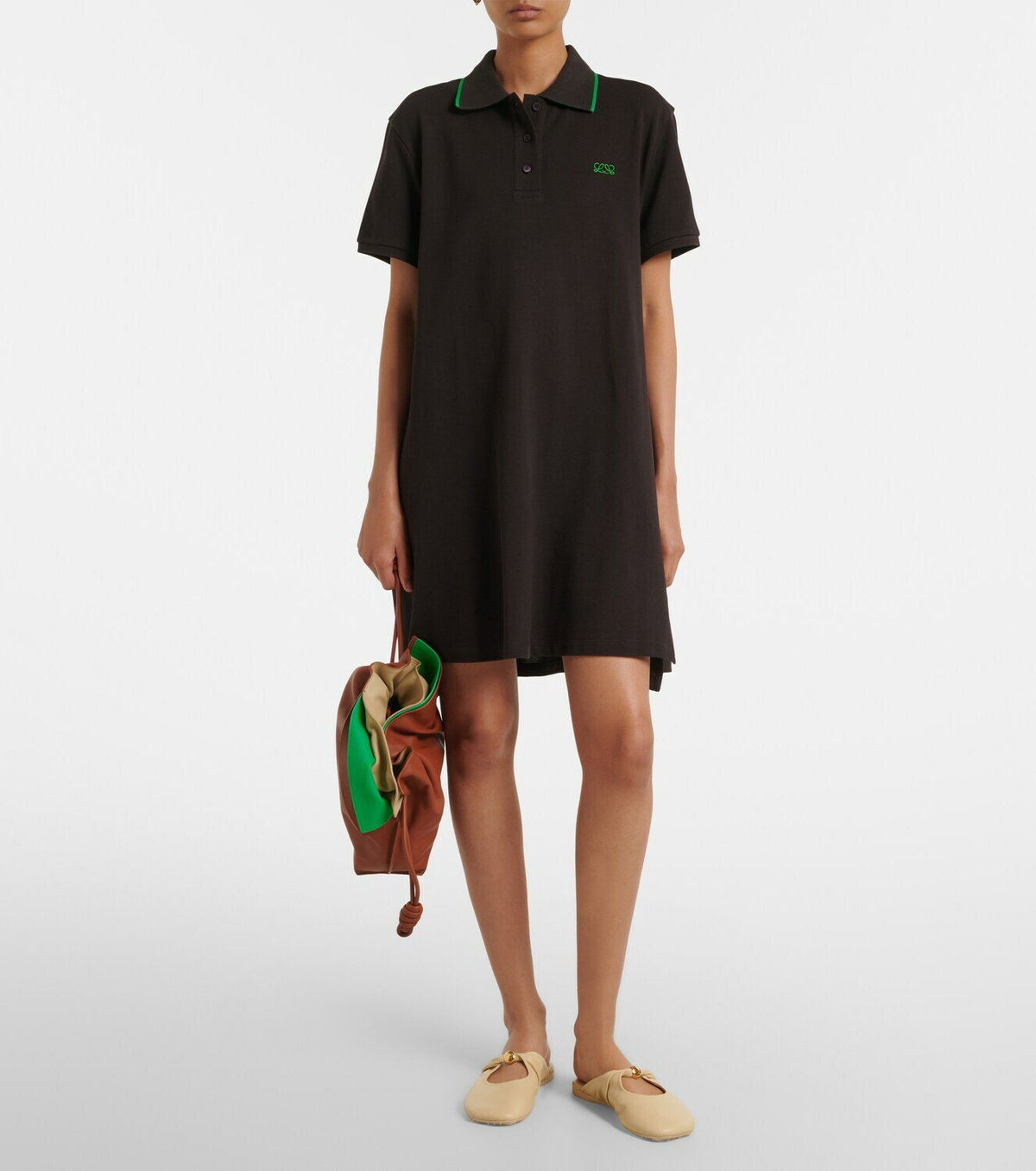 Loewe Double L cotton polo piqué dress