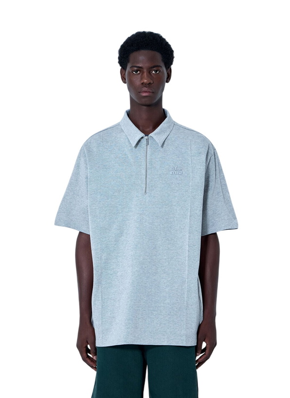 Photo: Miu Miu Half-Zip Polo Shirt