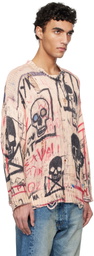 R13 Multicolor Printed Oversized Sweater