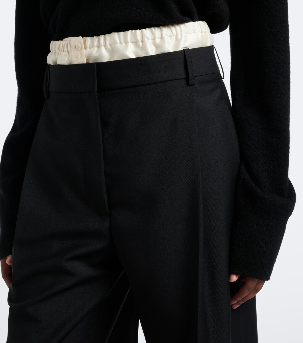 Róhe Wool and mohair wide-leg pants