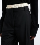 Róhe Wool and mohair wide-leg pants