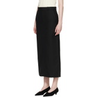 TOTEME Black Low-Waist Straight Maxi Skirt