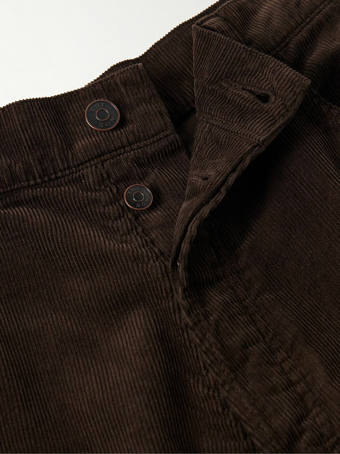 The Row - Burt Straight-Leg Cotton-Corduroy Trousers - Brown