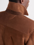 Kiton - Panelled Shearling Field Jacket - Brown
