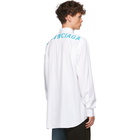 Balenciaga White Poplin Logo Shirt