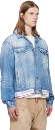 Dsquared2 Blue Light Cool Kids Wash Over Denim Jacket