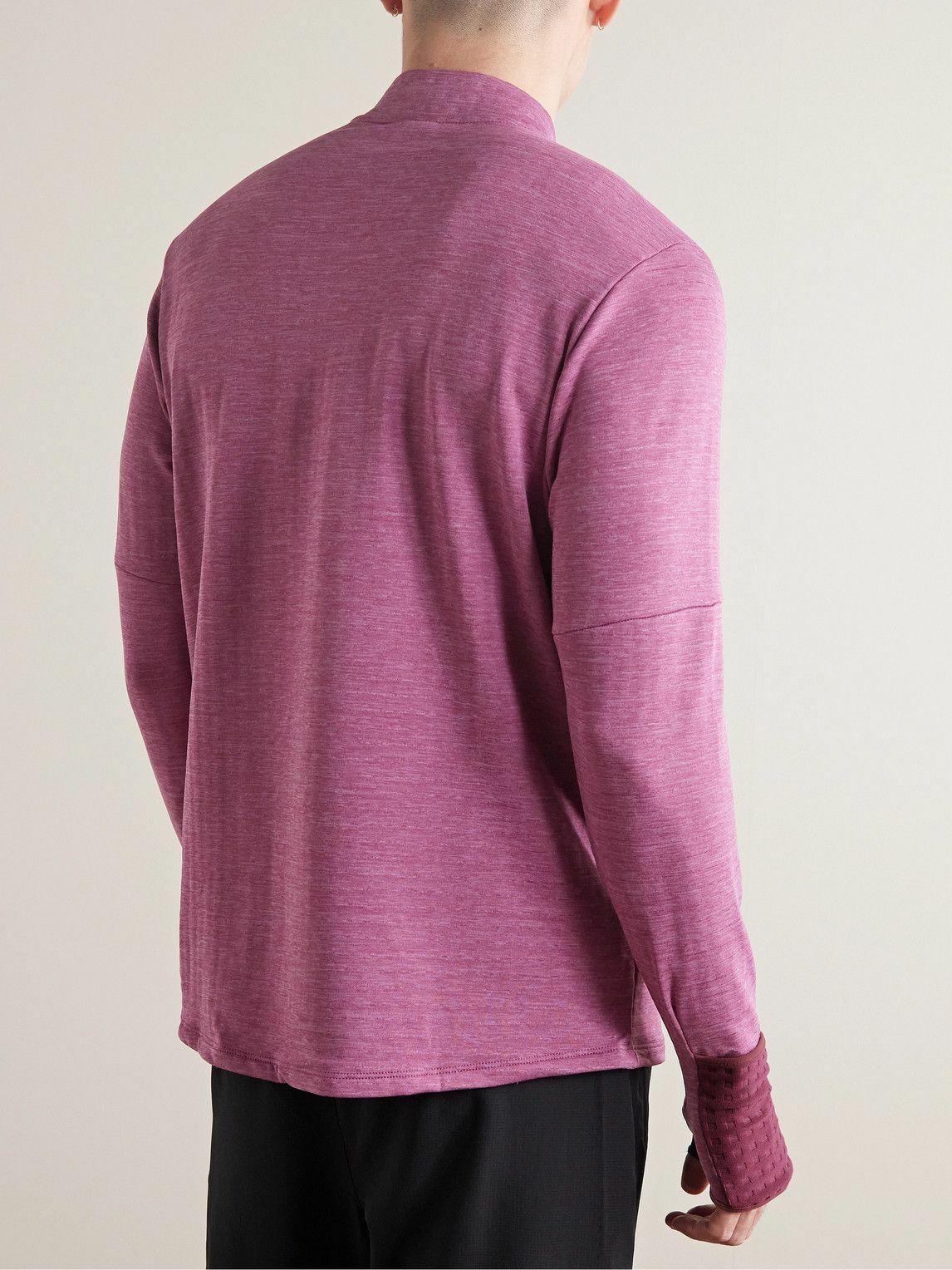 nike pink element half zip top