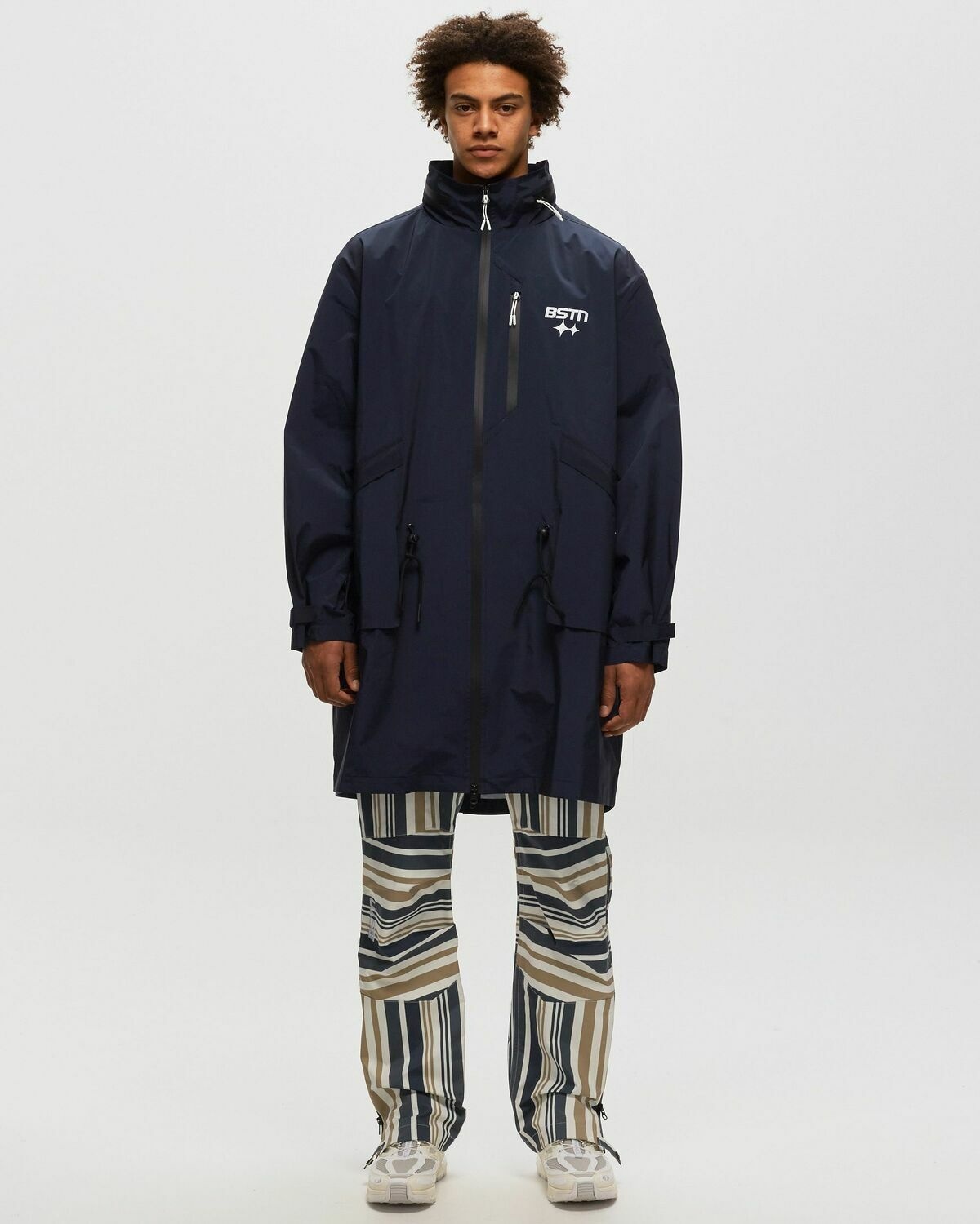 Bstn Brand Shell Rain Coat Blue - Mens - Coats/Shell Jackets