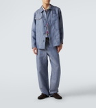 God's True Cashmere Linen denim jacket with carnelian